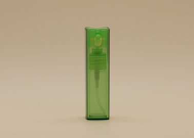 Σαφή πράσινα επαναληπτικής χρήσεως μπουκάλια ψεκασμού αρώματος γυαλιού με ΩΣ κάλυψη μπουκαλιών ορθογωνίων