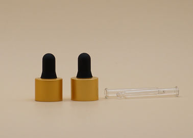Dropper γυαλιού 18mm μικρό ματ χρυσό περιλαίμιο αργιλίου για το μπουκάλι ουσιαστικού πετρελαίου