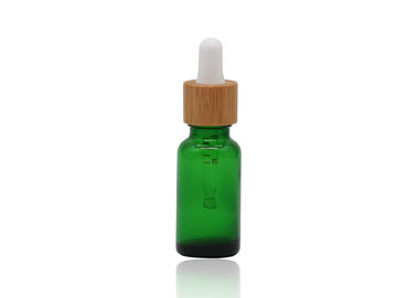Πράσινο πετρέλαιο 18mm καλλυντικά Dropper γυαλιού μπουκάλια με Dropper μπαμπού το σιφώνιο εκτύπωσης