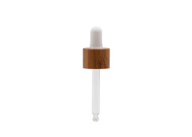 Bamboo Essential Oil Dropper With White Silicone Teat For Essential Oil Bottle