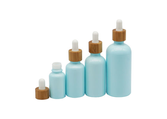 Κενά καλλυντικά μίνι Dropper 100ml μπουκάλια με άσπρο Dropper ΚΑΠ μπαμπού