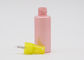 Επίπεδα ώμων ρόδινα μπουκάλια ψεκασμού της PET 50ml μικρά πλαστικά επαναληπτικής χρήσεως με την κίτρινη αντλία