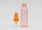 Ρόδινα 18mm 60ml επαναληπτικής χρήσεως πλαστικά μπουκάλια ψεκασμού μεταλλινών με την πορτοκαλιά λεπτή αντλία υδρονέφωσης
