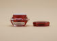 Καλλυντικά εμπορευματοκιβώτια κρέμας διαμαντιών, μικρά καλλυντικά δοχεία Arcylic κόκκινου χρώματος
