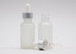 Παγωμένα διαφανή Dropper ουσιαστικού πετρελαίου μπουκάλια 30ml, καλλυντικά Dropper γυαλιού μπουκάλια
