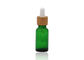 Πράσινο πετρέλαιο 18mm καλλυντικά Dropper γυαλιού μπουκάλια με Dropper μπαμπού το σιφώνιο εκτύπωσης