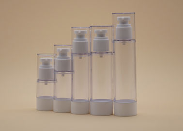 Χωρίς αέρα μπουκάλι ψεκασμού πολυτέλειας, διαφανή πλαστικά χωρίς αέρα μπουκάλια αντλιών