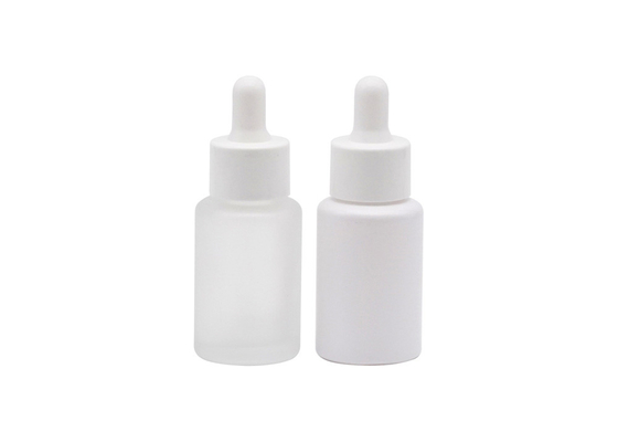 Επίπεδο Dropper γυαλιού μπουκαλιών ουσιαστικού πετρελαίου ώμων κενό άσπρο καλλυντικό μπουκάλι 50ml