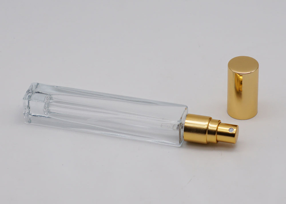 Τετραγωνικός 10ml γυαλιού αρώματος ψεκαστήρων ψεκασμός υδρονέφωσης μπουκαλιών φορητός