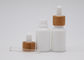Άσπρα μπουκάλια 30ml Aromatherapy πορσελάνης γυαλιού με άσπρο Dropper μπαμπού