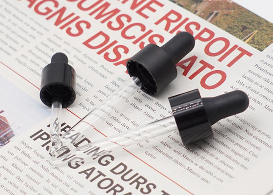 Dropper γυαλιού 15mm 18mm 24mm μαύρο σιφώνιο ομαλή πλαστική ΚΑΠ για τα μπουκάλια